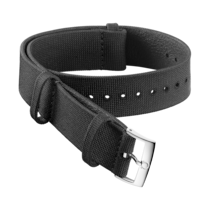 NATO strap - Coated nylon fabric, black - 031ZSZ002056w