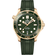 Seamaster Diver 300M 42 mm, Moonshine™ gold on rubber strap - 21062422010001