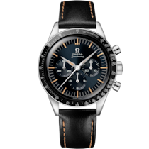 Speedmaster First OMEGA in Space 39.7 mm, steel on leather strap - 31032405006001