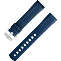Two‑piece strap - Seamaster Diver 300M blue rubber strap with pin buckle - 032CVZ010127W